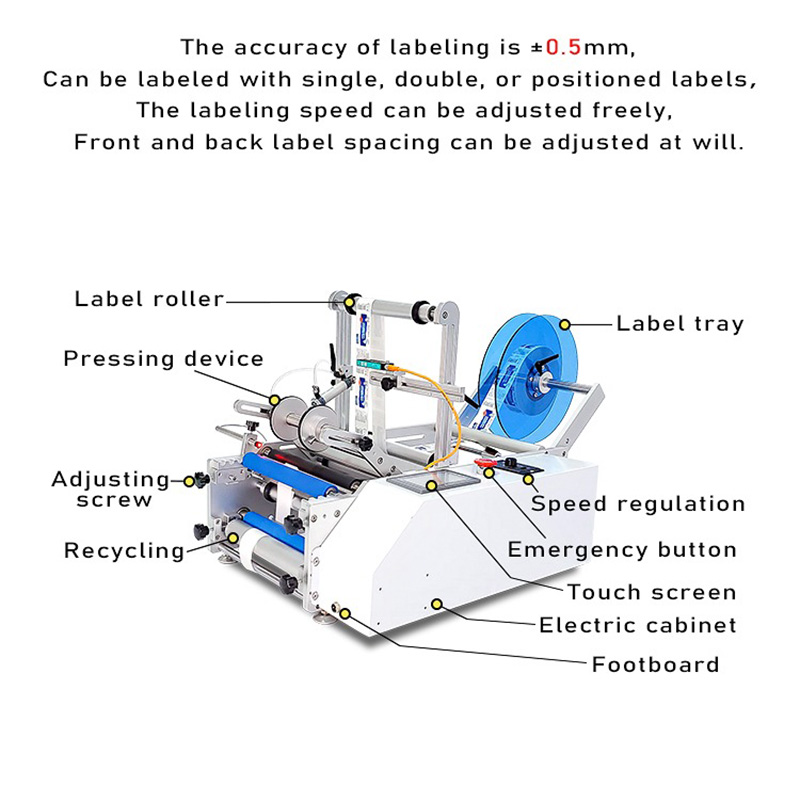 VK-T801 Semi Automatic Round Label Applicator Machine
