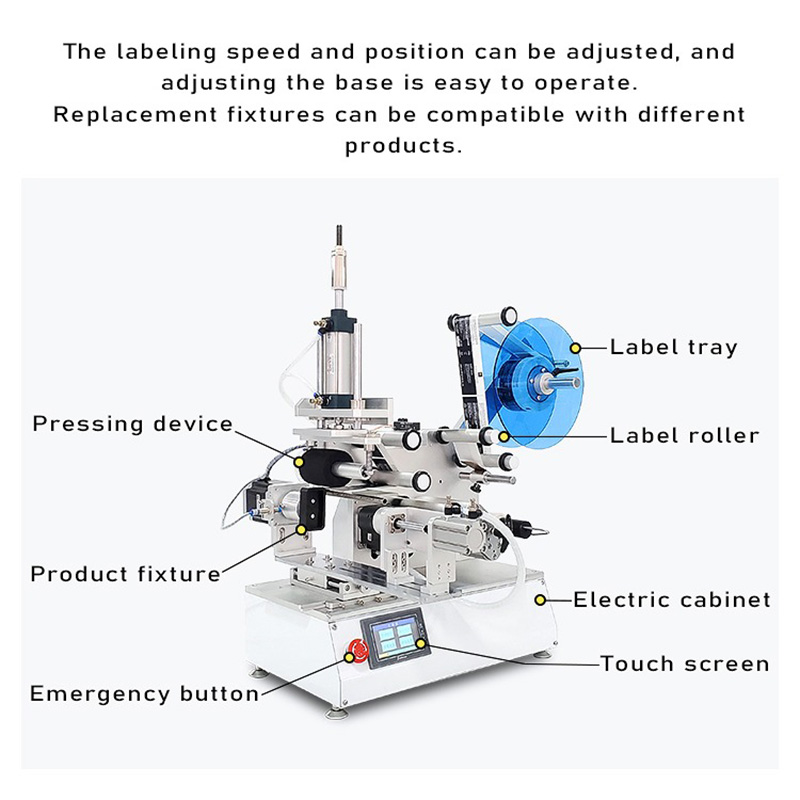 VK-T805 Semi Automatic Rolling Wrap Around Labeler Machine