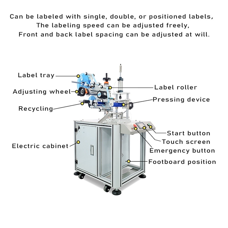 VK-T808 Semi Automatic Floor Type Round Label Applicator